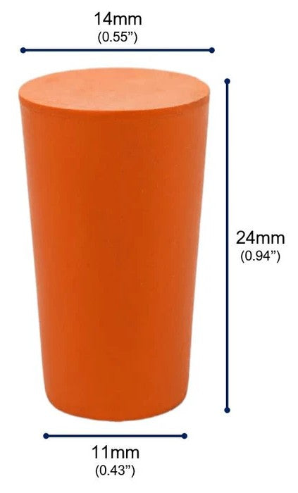 Tapon De Hule Naranja 11/14Mm