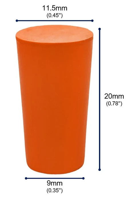 Tapon De Hule Naranja 9/11.5Mm