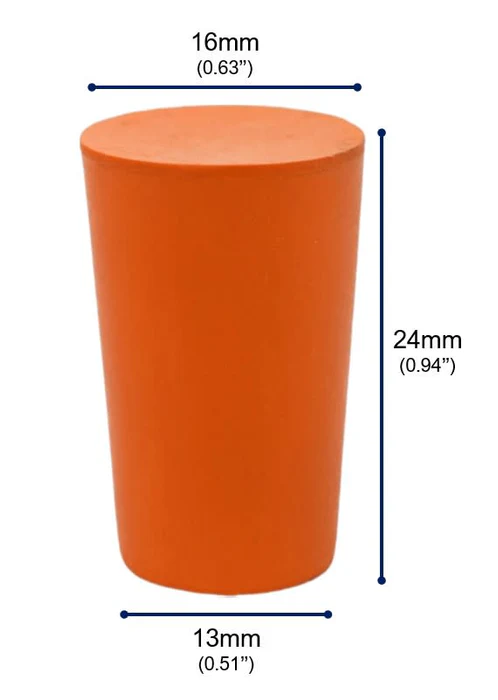 Tapon De Hule Naranja 13/16Mm