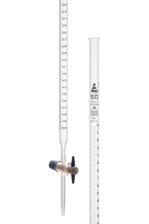 Bureta Clase "A" Llave De Teflon Recta Grad. Azul 25Ml   Eisco ID-1481261