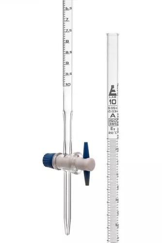 Bureta Clase "A" Llave De Teflon Recta Grad. Blanca 10Ml  Eisco ID-2521630