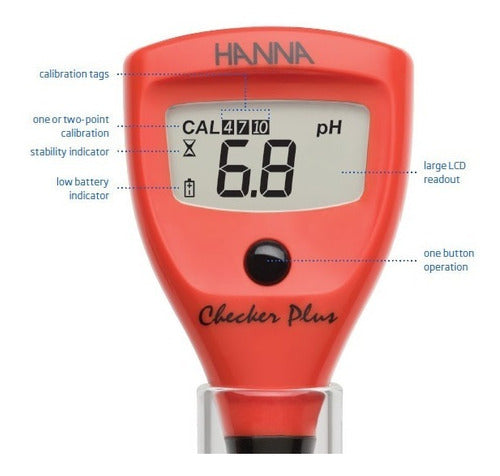 Medidor De Ph Portable Rango 0.0 A 14.0   Hanna ID-2018040