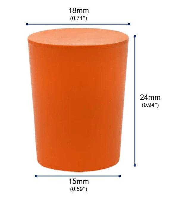 Tapon De Hule Naranja 15/18Mm