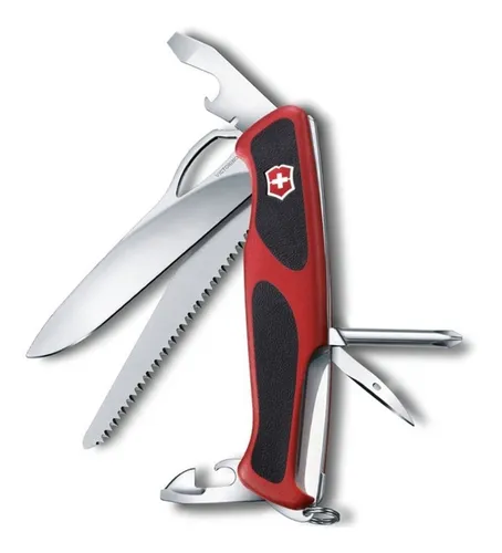 Navaja Suiza Rangergrip Cachas Roja-Negra 111Mm 12 Funciones Grande Victorinox ID-2136837