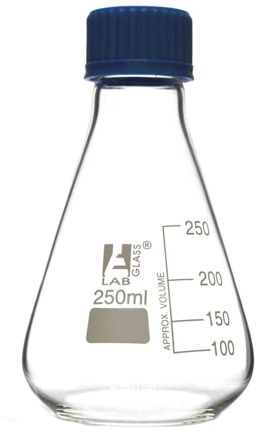 Matraz Erlenmeyer Con Tapa Rosca Gl45 Azul 250Ml Eisco ID-1461306