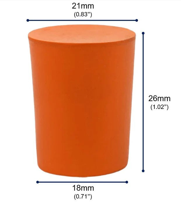 Tapon De Hule Naranja 18/21Mm