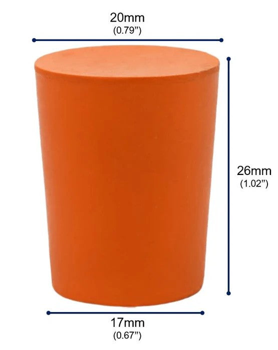 Tapon De Hule Naranja 17/20Mm