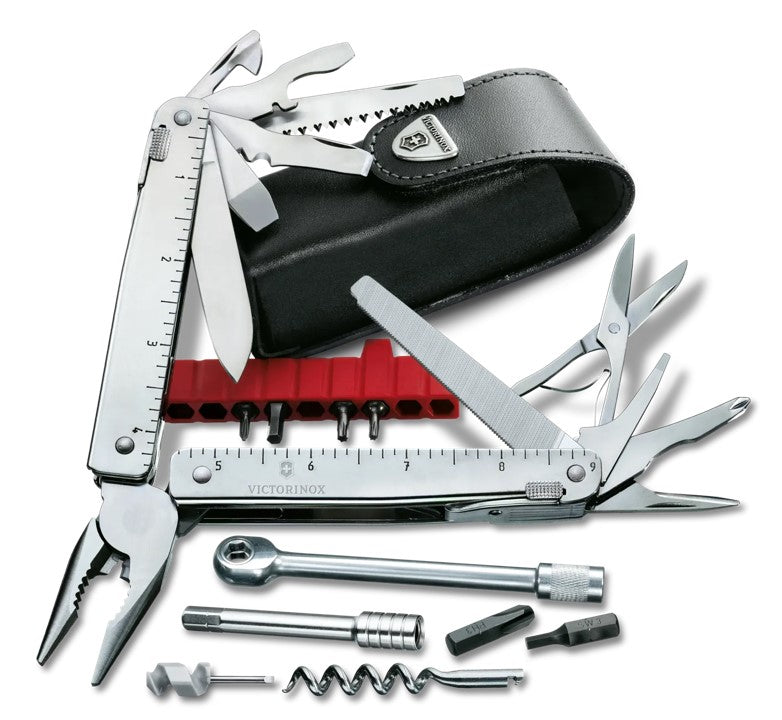 Navaja Suiza Swiss Tool X Plus Ratchet Con Funda De Piel Negra 115Mm 38 Funciones Victorinox ID-3248249