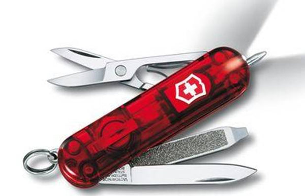 Navaja Suiza Signature Lite Roja Clara Boligrafo/Led 58Mm 7 Funciones Chica Victorinox ID-1921320