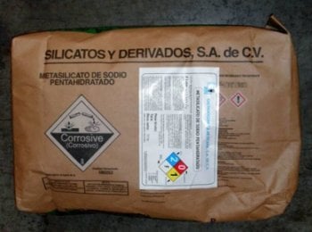 Metasilicato De Sodio Pentahidratado Industrial 25Kg   Silicatos ID-1500316