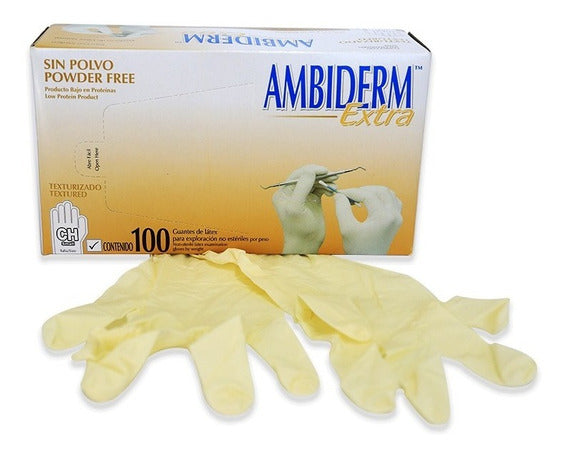 Guante De Latex Extra Sin Polvo Chico Pk/100   Ambiderm ID-2151919