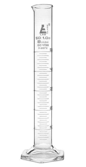 Probeta Graduada Vidrio Clase "B" Graduacion Blanca 50Ml   Eisco ID-1741067