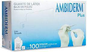 Guante De Latex No Esteril Plus Blanco Grande Pk/100   Ambiderm ID-1412594