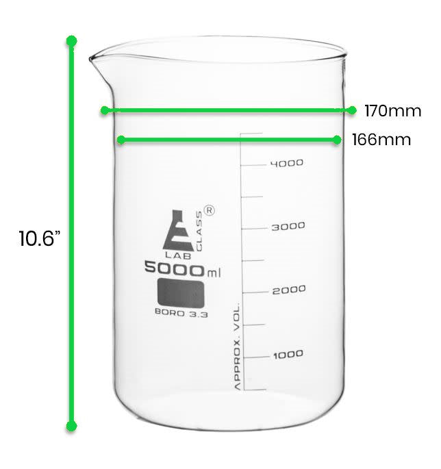 Vaso Precipitado De Vidrio 5Lt   Eisco ID-2177004