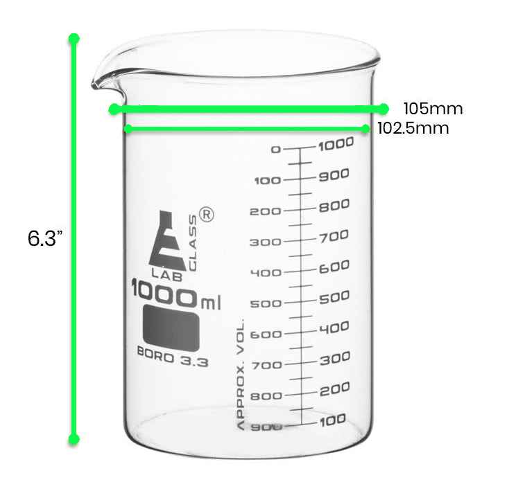 Vaso Precipitado Vidrio Astm 1Lt Eisco ID-2080230