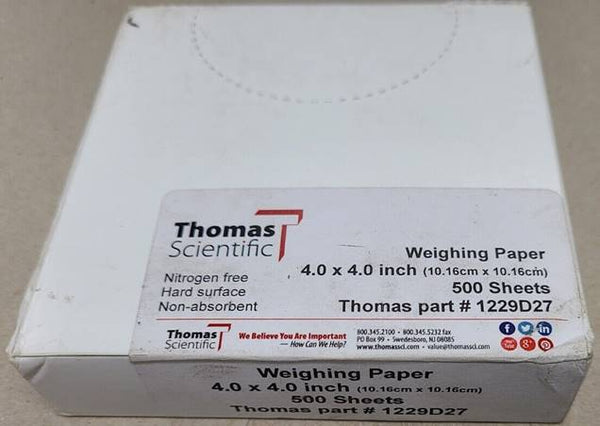 Papel Para Pesar Libre De Nitrogeno 4 X 4" Pk/500   Thomas Scientific ID-2142291