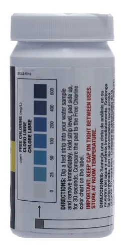 Tiras Para Cloro Libre Rango Alto 0-25-50-100-200-400-600Ppm Pk/100   Hach ID-2153228