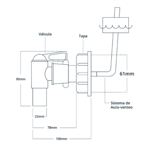 Llave Para Porron Media Vuleta Ext Tapa 61Mm Mv-8  Tricorp ID-2156297